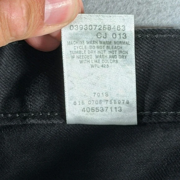 Vintage Levis 550 Relaxed Fit‎ Jeans Mens W34 L34 Black Denim Pants Y2K - Picture 12 of 15